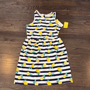 NWT Black, Yellow & White Sleeveless Sundress w/Crew Neck (size 12-14)